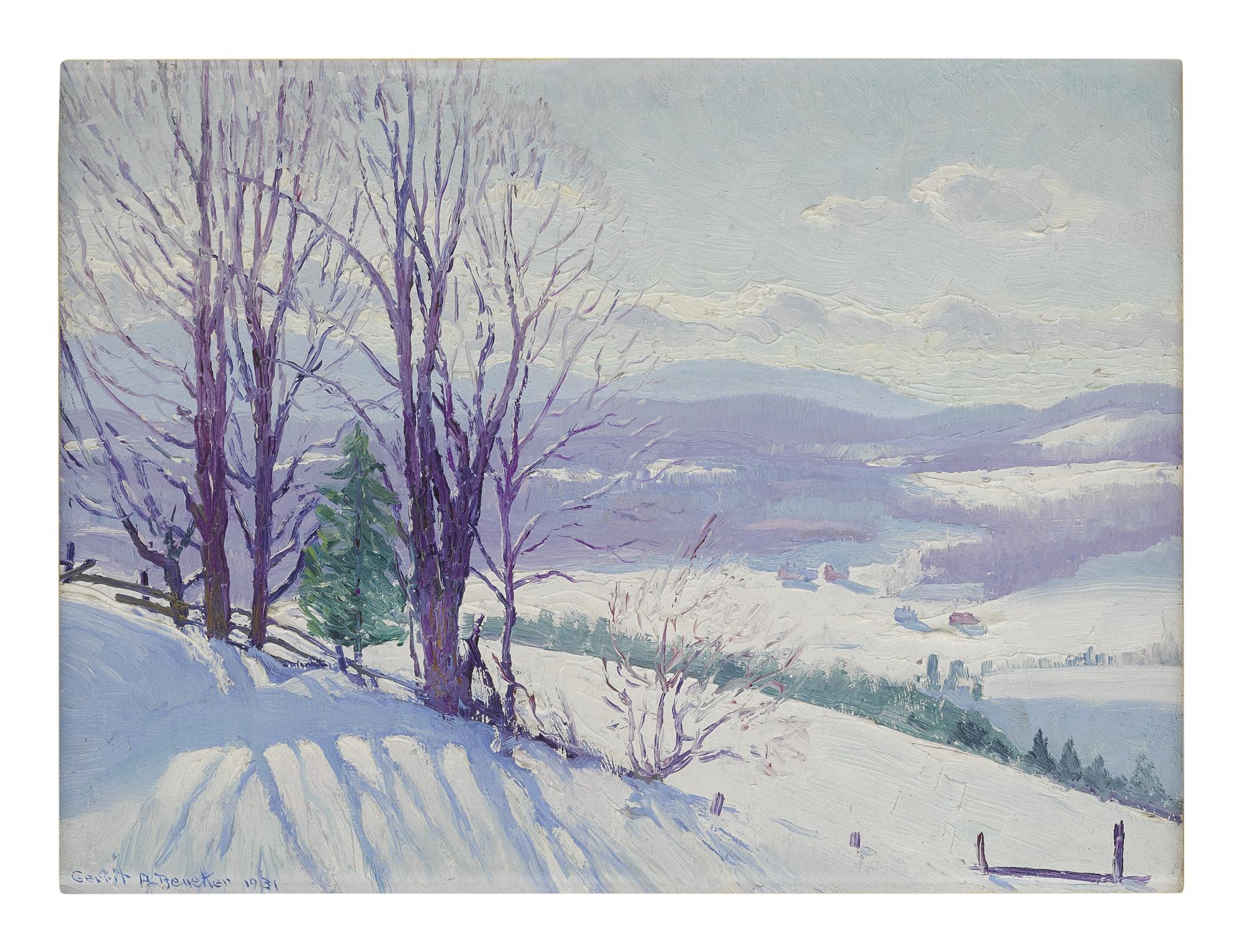 Gerrit Albertus Beneker - A Winter Afternoon In The Green Mountains, Craftsbury, Vermont