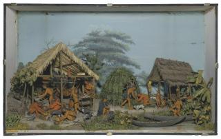 Gerrit Carl François Schouten - A Carib Indian Camp, Surinam – A Diorama