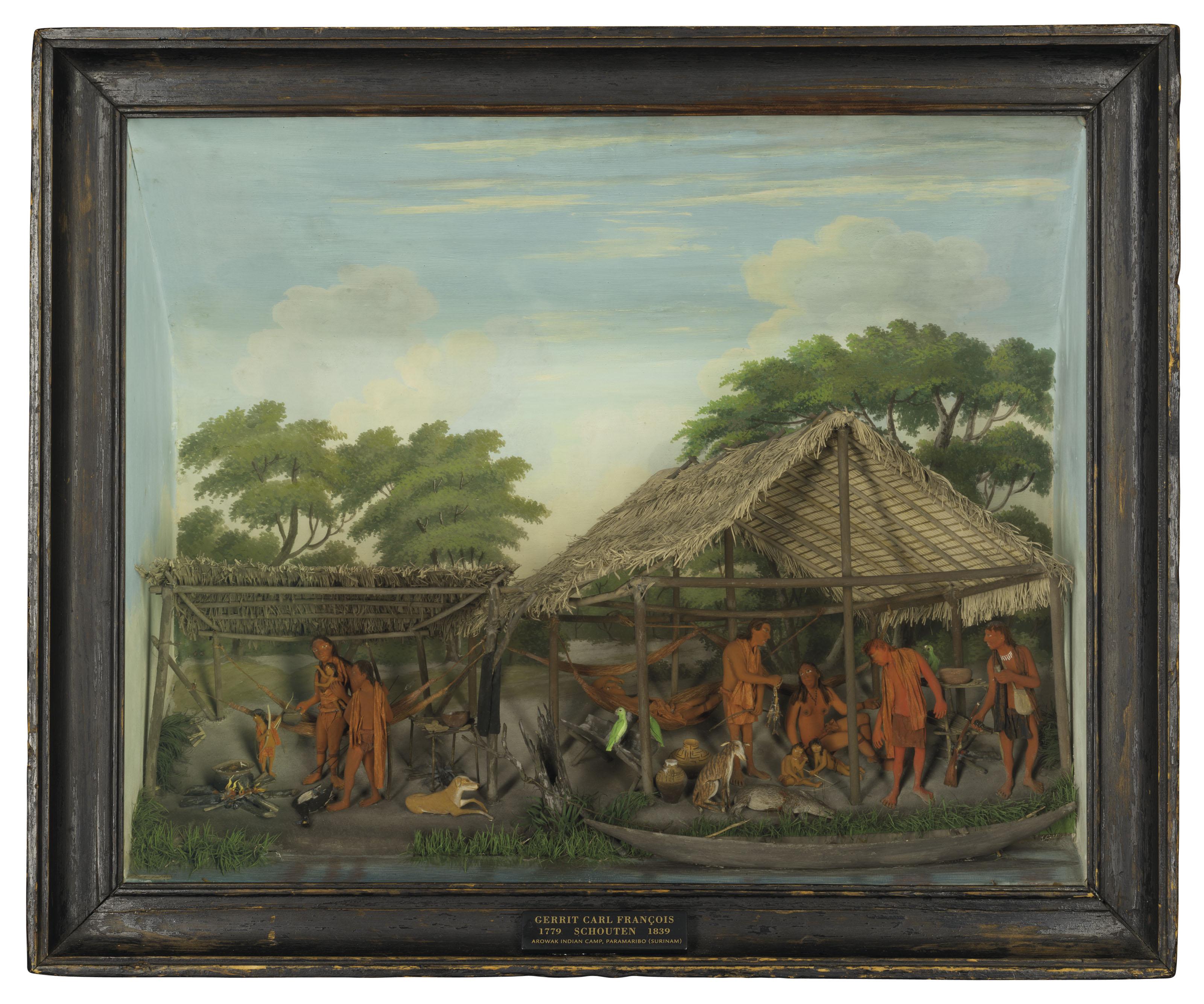 Gerrit Carl François Schouten - Arowak Indian Camp, Paramaribo (Surinam) – a diorama