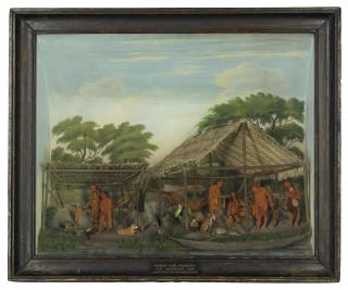 Gerrit Carl François Schouten - Arowak Indian Camp, Paramaribo (Surinam) – a diorama