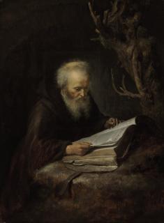 Gerrit Dou - A hermit saint reading in a cave