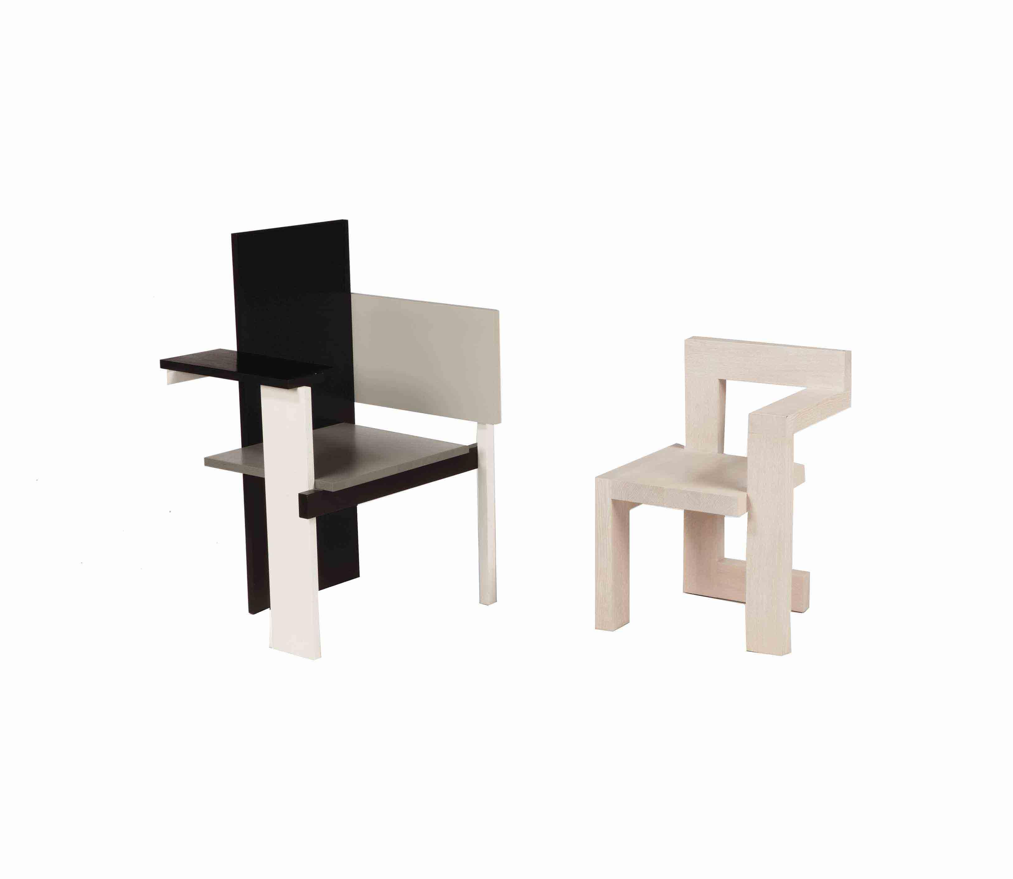 Gerrit Thomas Rietveld - (i) Berlin chair (ii) Steltman chair