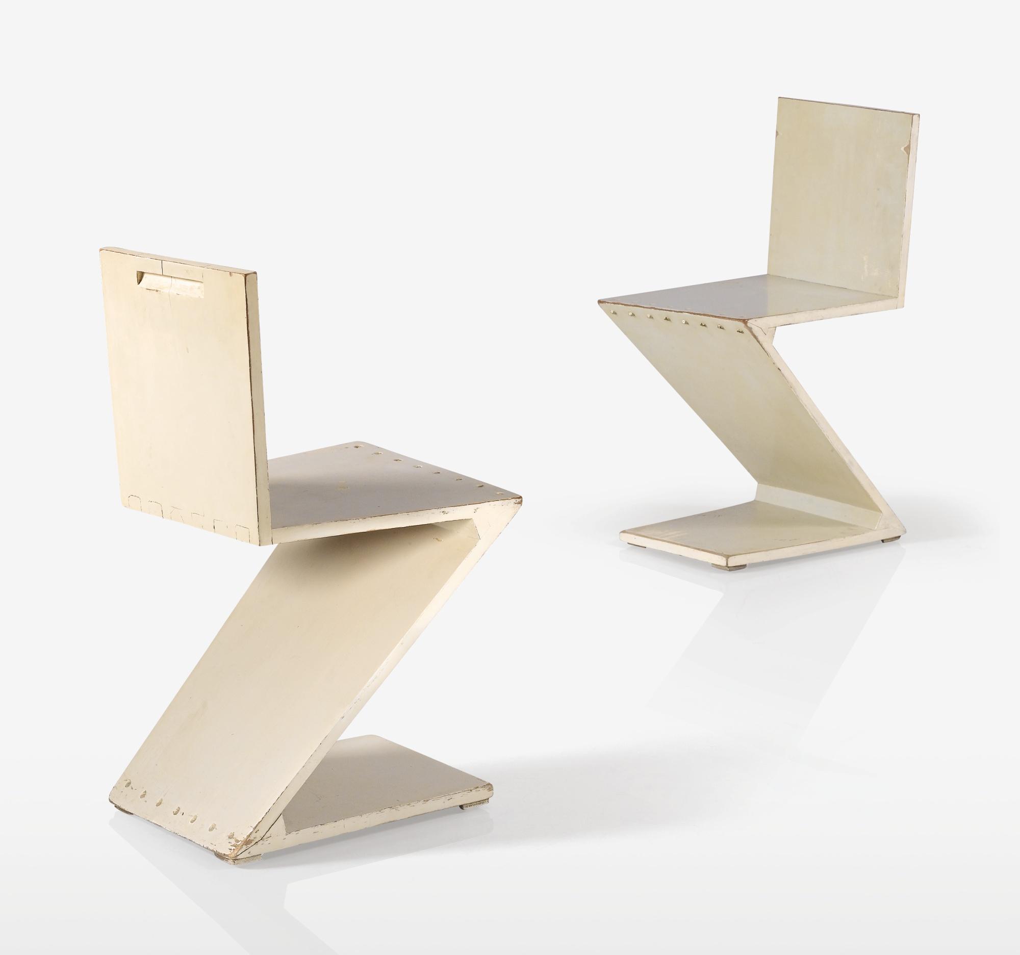 Gerrit Thomas Rietveld - Two Zig-Zag Chairs, 1938