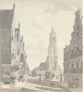 Gerrit Toorenburgh - A View From The Marketplace With The Nieuwekerk In Delft