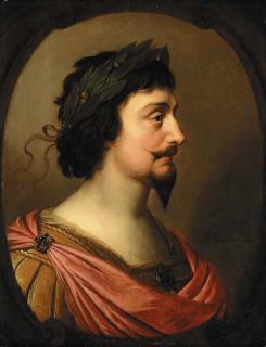 Gerrit Van Honthorst - Portrait of King Frederick V of Bohemia, bust-length, in profile, à la Romaine, in a feigned oval cartouche