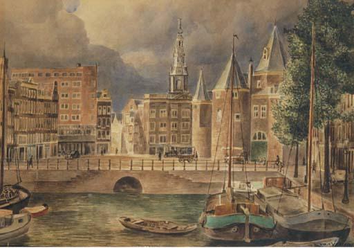 Gerrit Van Yperen - A view of the Nieuwmarkt, Amsterdam