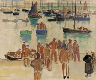Gerrit Willem van Blaaderen - The harbour of Douarnenez, France