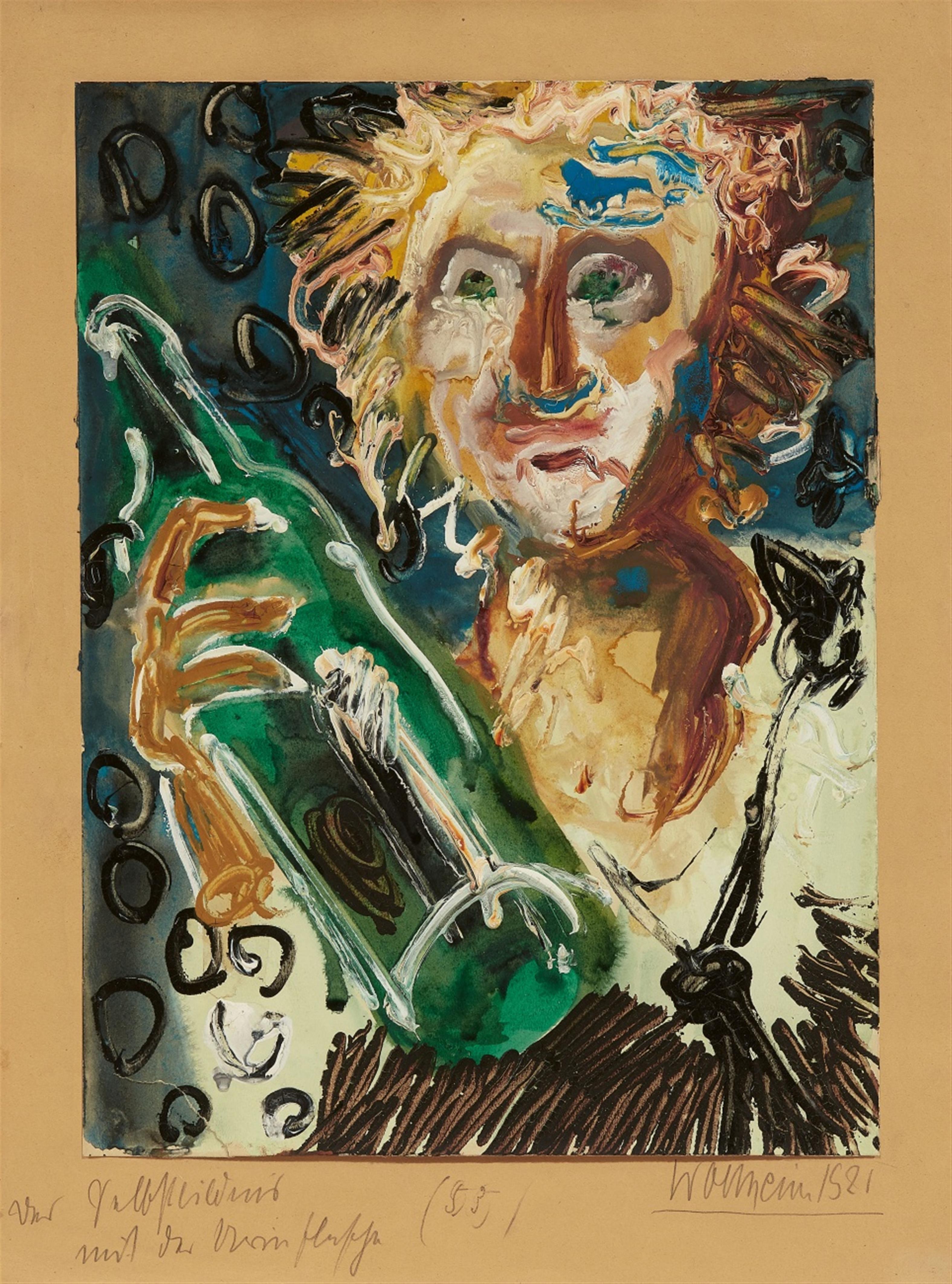 Gert Heinrich Wollheim - Das Selbstbildnis mit der Weinflasche