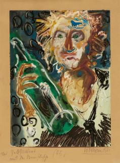 Gert Heinrich Wollheim - Das Selbstbildnis mit der Weinflasche