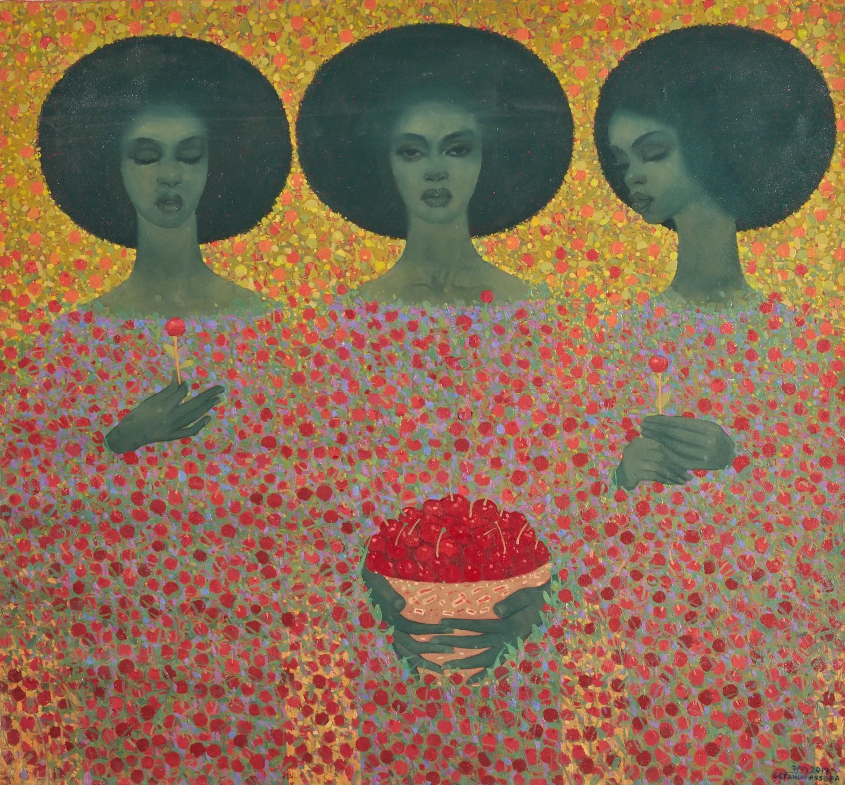 Getahun Assefa - Girl with Cherries