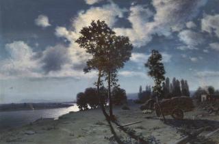 Gevork Bashinjaghian - Moonlit river bank