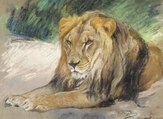 Géza Vastagh - A Lion At Rest