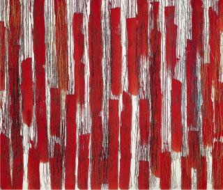 Ghada Amer - Red and Colored Drips