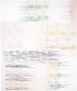 Ghada Amer - The Slightly Smaller Colored Square Painting