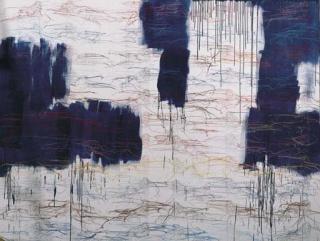 Ghada Amer - Untitled (The Big Blue Expression Painting BBEP)