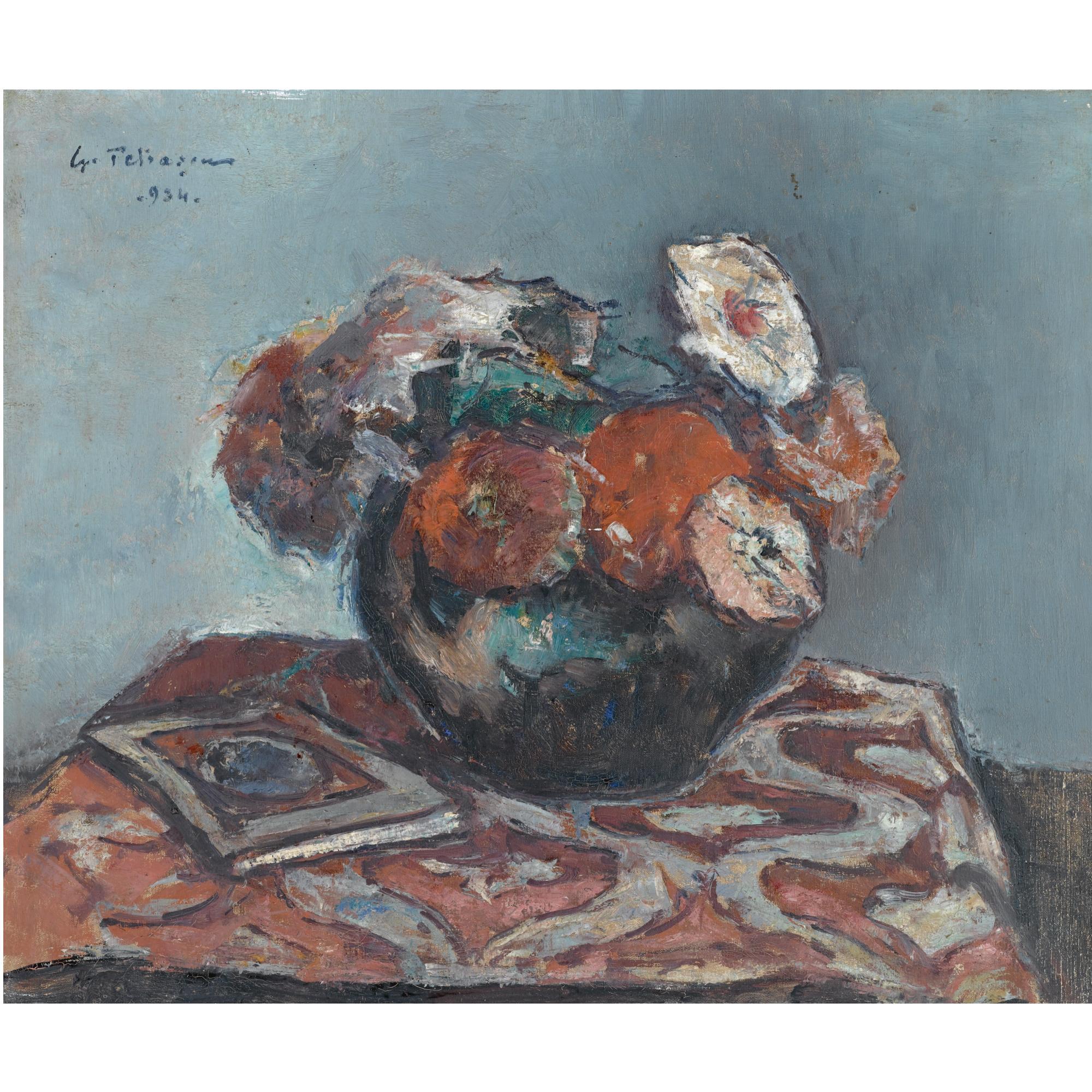 Gheorghe Petrascu - Roman ianstill-Life With Anemones