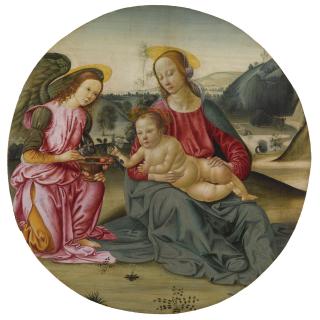 Gherardo di Giovanni del Fora - The Madonna And Child With An Attendant Angel