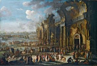 Gherardo Poli - Capriccio con figure