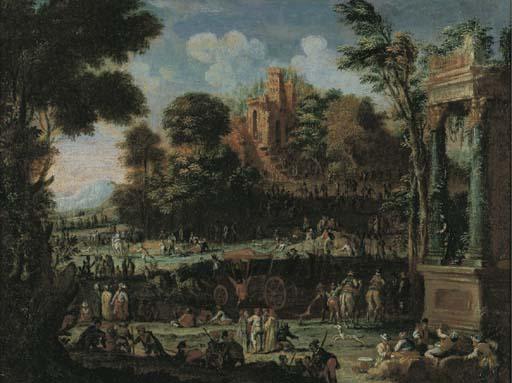 Gherardo Poli - Festa campestre con rovine classiche e castello