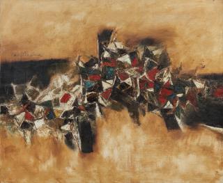 Ghulam Rasool Santosh - Untitled (Enlightenment)