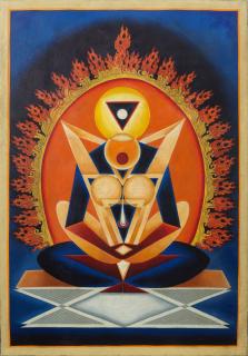 Ghulam Rasool Santosh - Untitled (Fire)