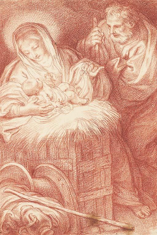 Giacinto Calandrucci - La Vierge à l\'Enfant avec Saint Joseph