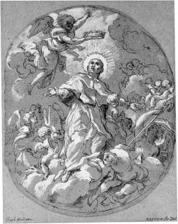 Giacinto Calandrucci - The apotheosis of a bishop Saint