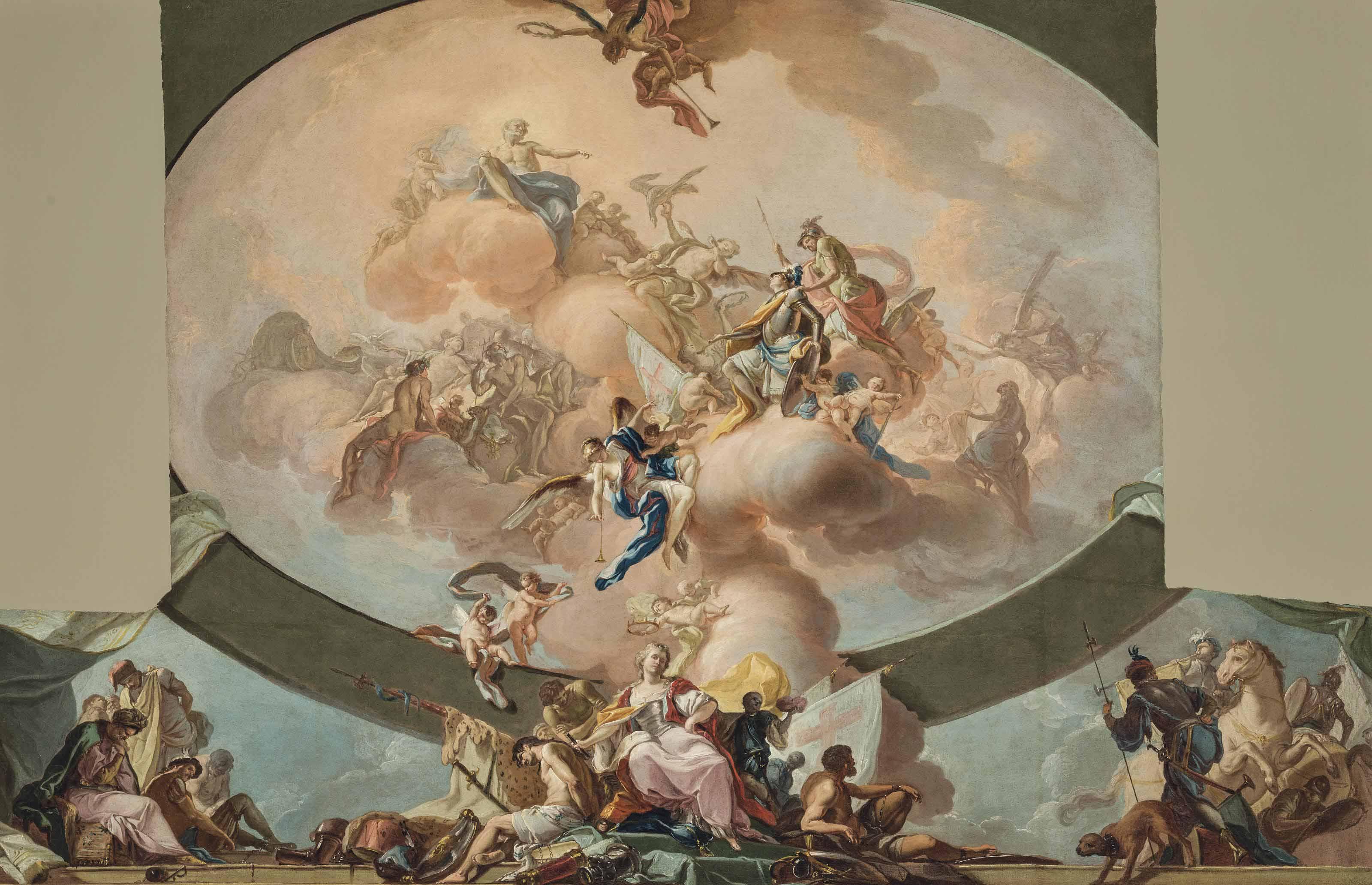 Giacinto Diano - The Apotheosis of a Hero: a modello for a ceiling decoration