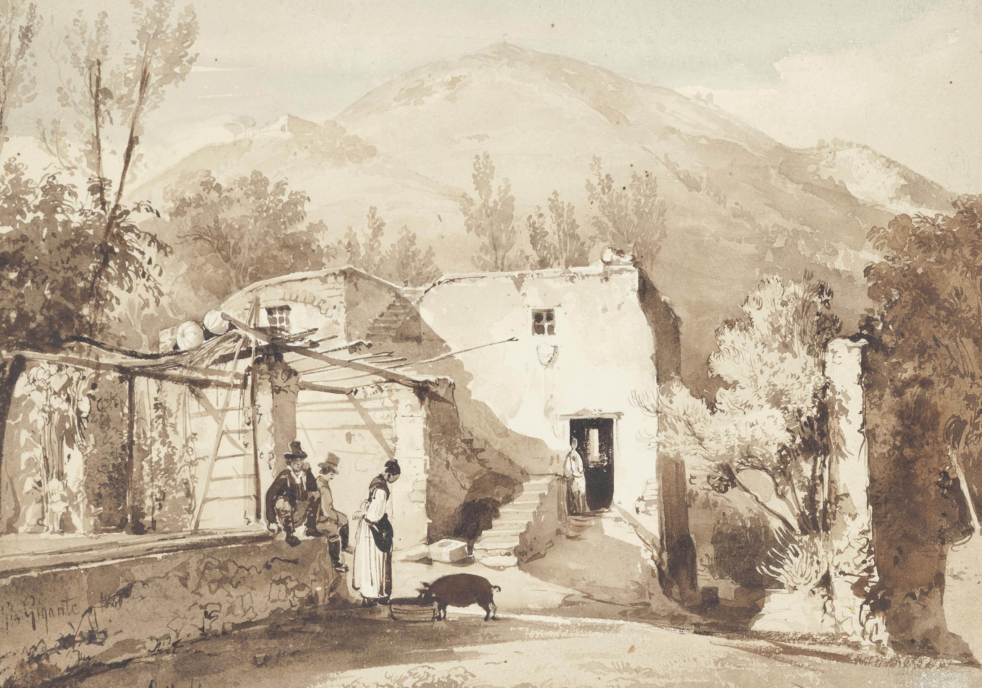 Giacinto Gigante - Feeding A Pig