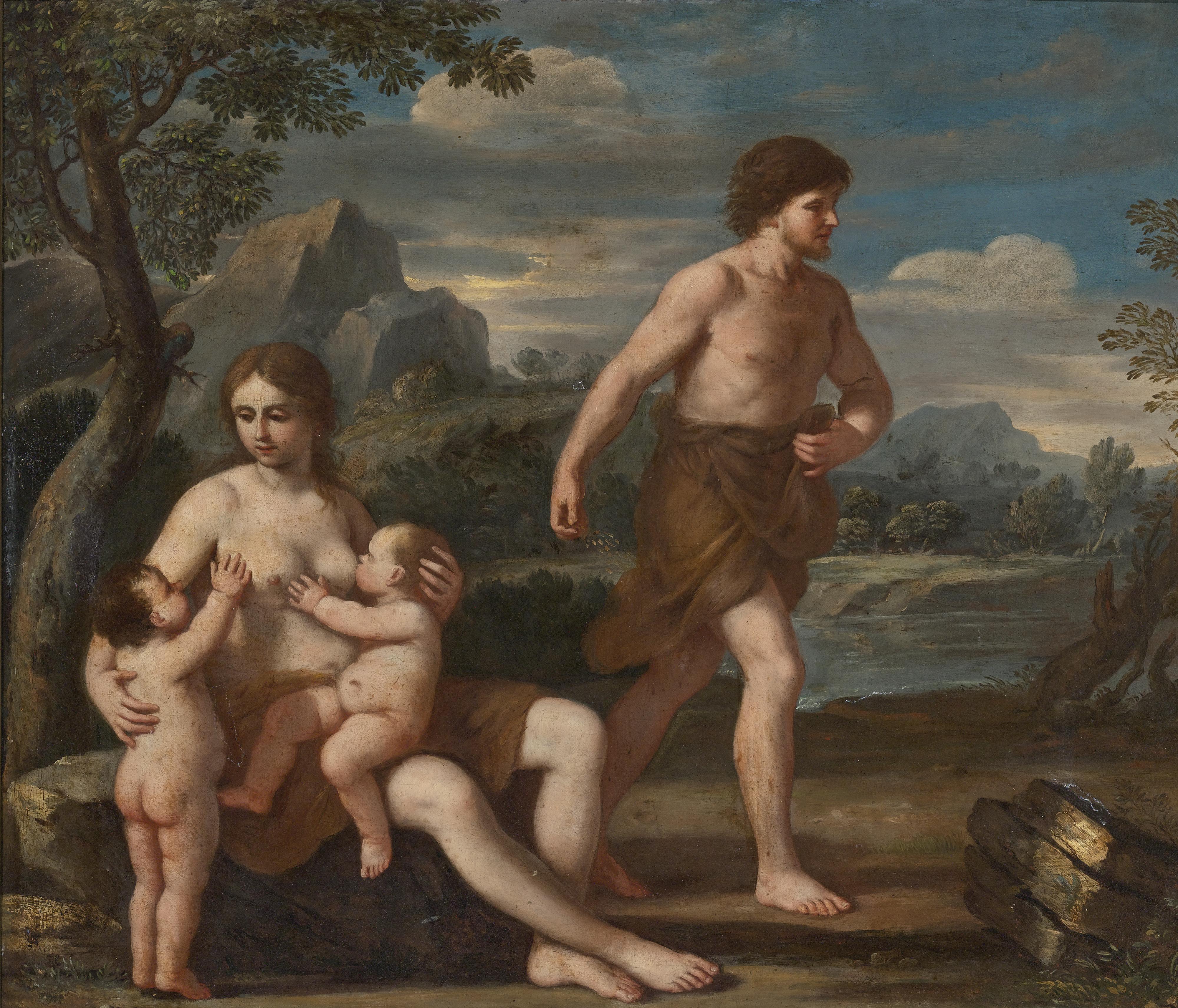 Giacinto Gimignani - Adam And Eve With Cain And Abel