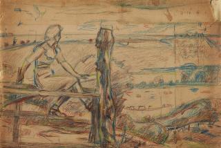 Giacomo Balla - Contemplazione; Il silenzio della campagna; Ritratto di Elica - studio