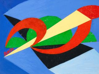 Giacomo Balla - Linea di velocità + paesaggio
