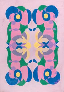 Giacomo Balla - Linee andamentali - motivo per tappeto