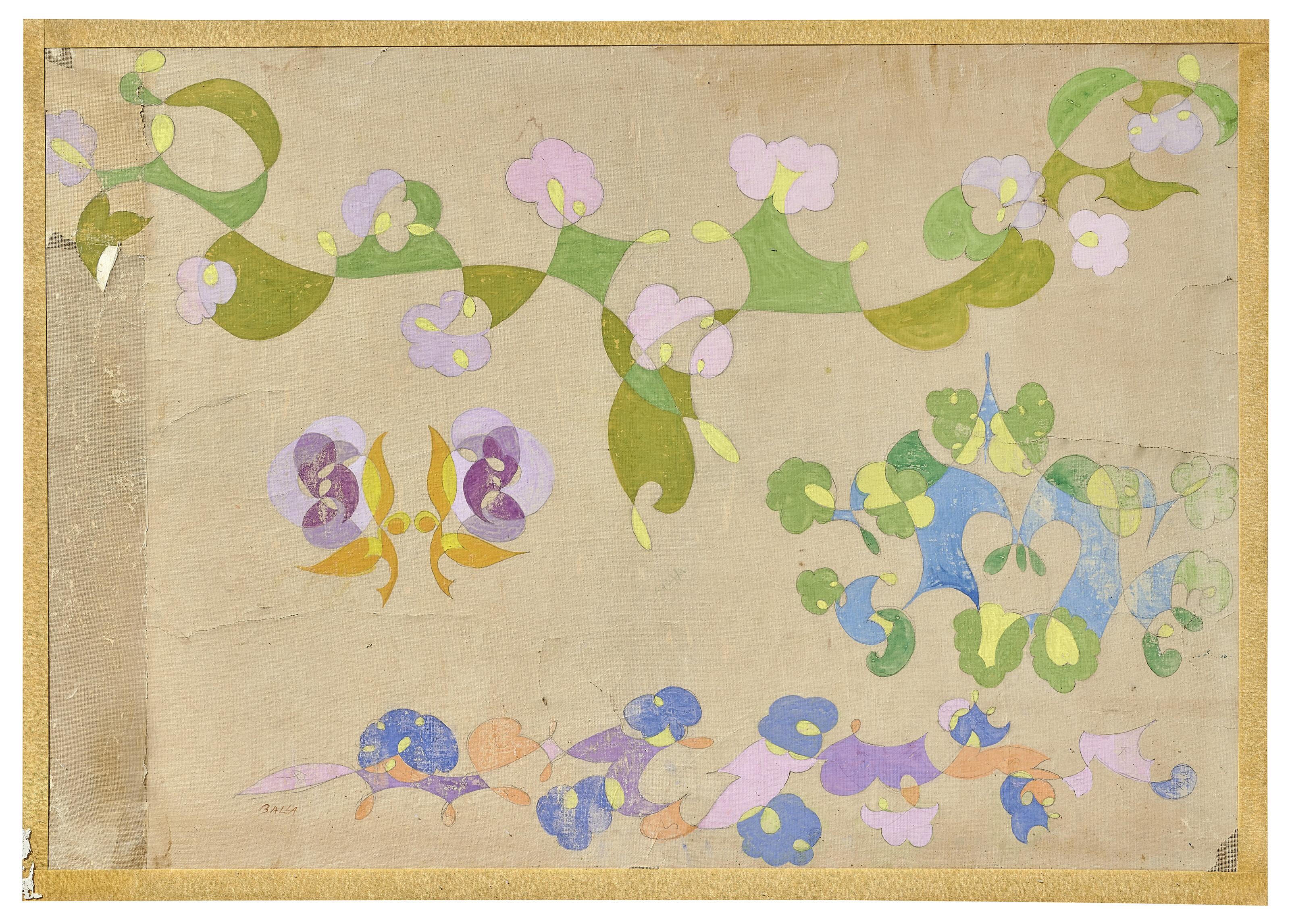 Giacomo Balla - Motivi decorativi con stilizzazioni floreali