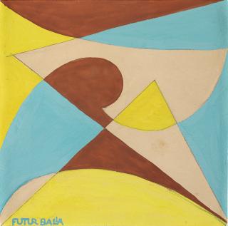 Giacomo Balla - Motivo per mattonella con linee di velocità e di spazio