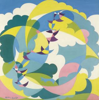 Giacomo Balla - Paesaggio + Volo Di Rondini (Landscape + Swallows In Flight)