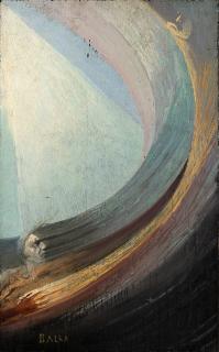 Giacomo Balla - Scena spirituale (uomo e donna nel fluido compenetrato di luce)