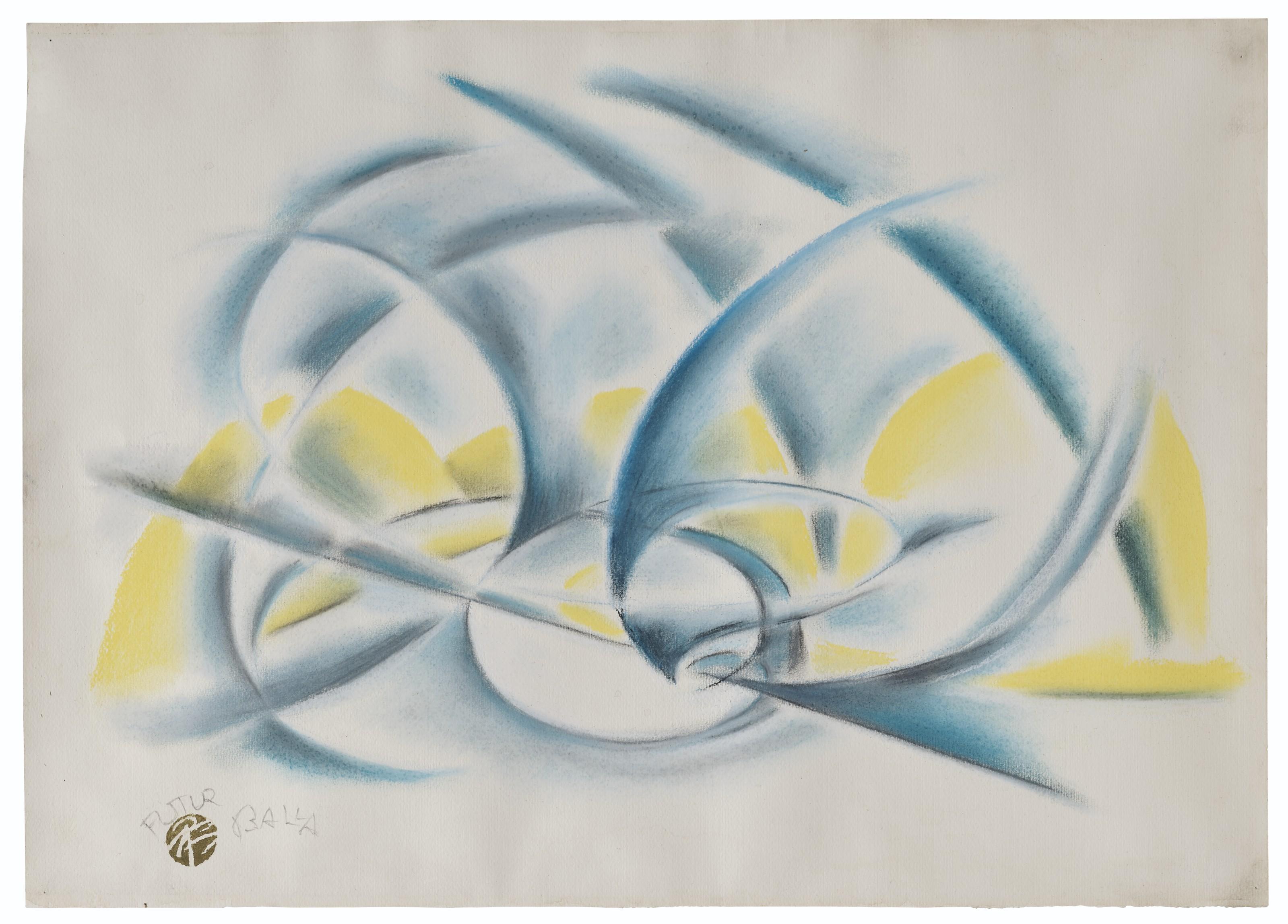 Giacomo Balla - Velocità astratta + paesaggio
