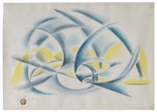 Giacomo Balla - Velocità astratta + paesaggio