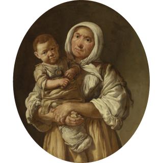 Giacomo Ceruti - A Peasant Mother With Her Child In Her Arms