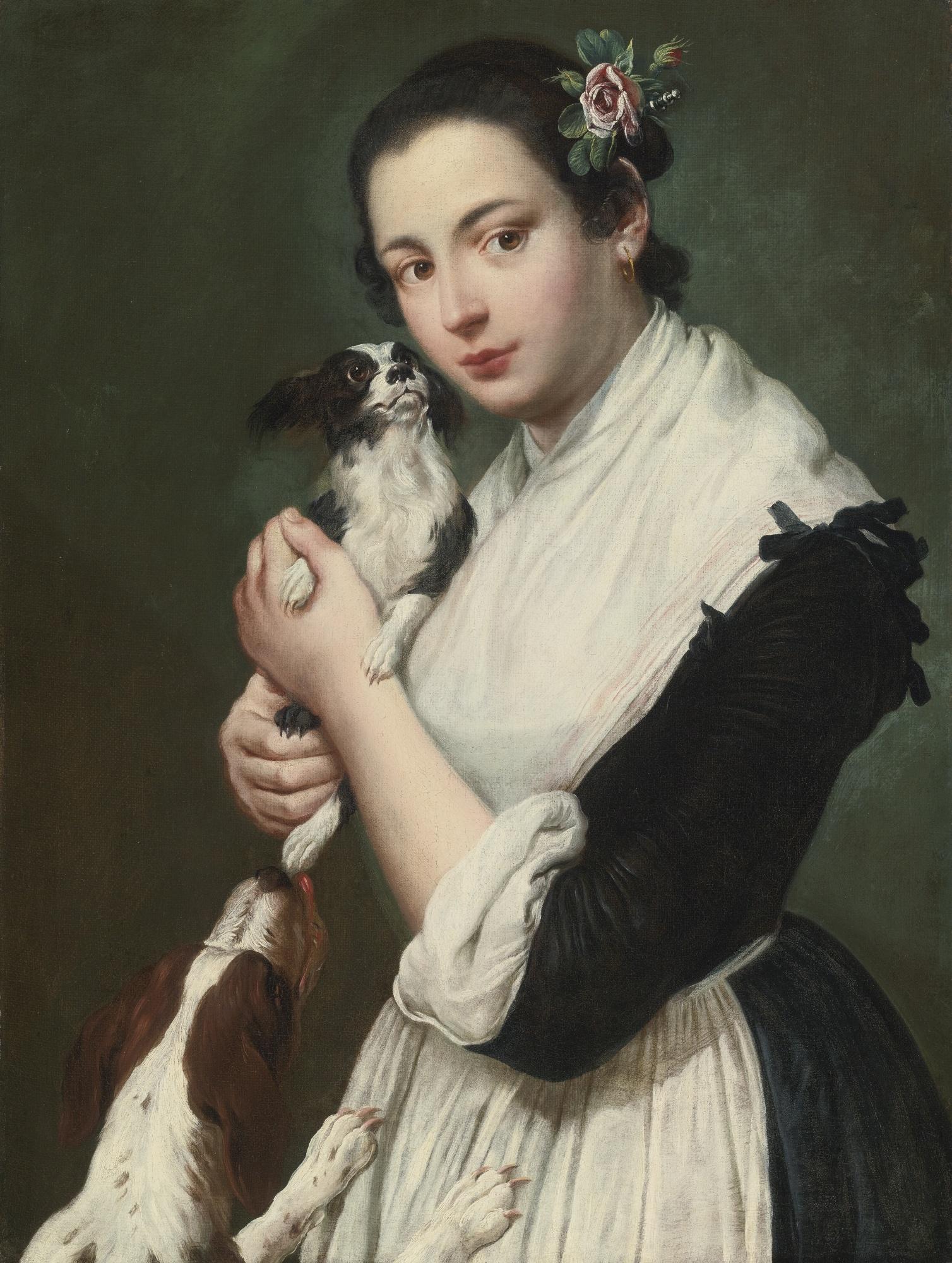 Giacomo Ceruti - A Young Lady With Two Dogs