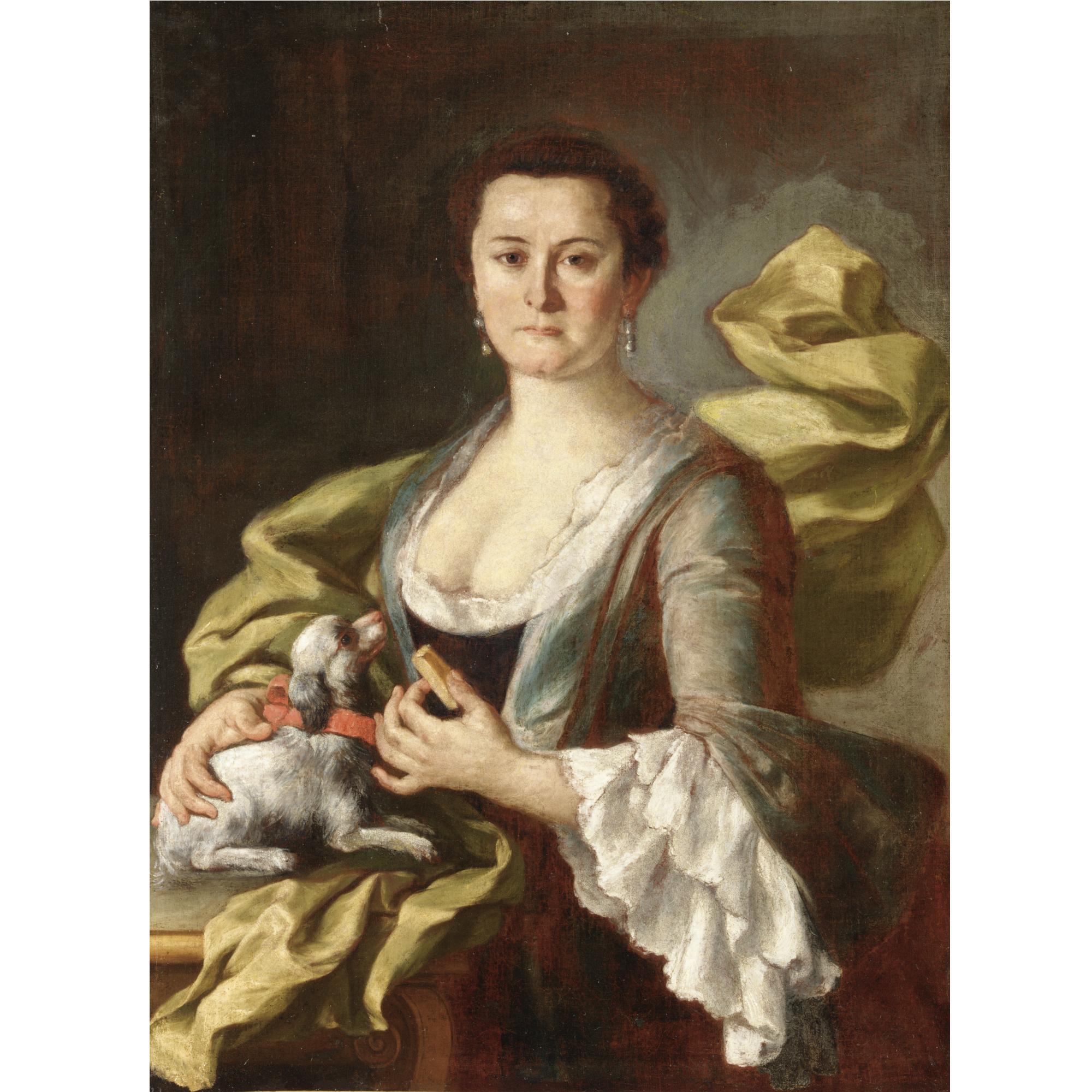 Giacomo Ceruti - Ritratto Di Gentildonna Con Cagnolino