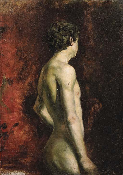 Giacomo Favretto - Giovane Di Profilo (1873 Circa)