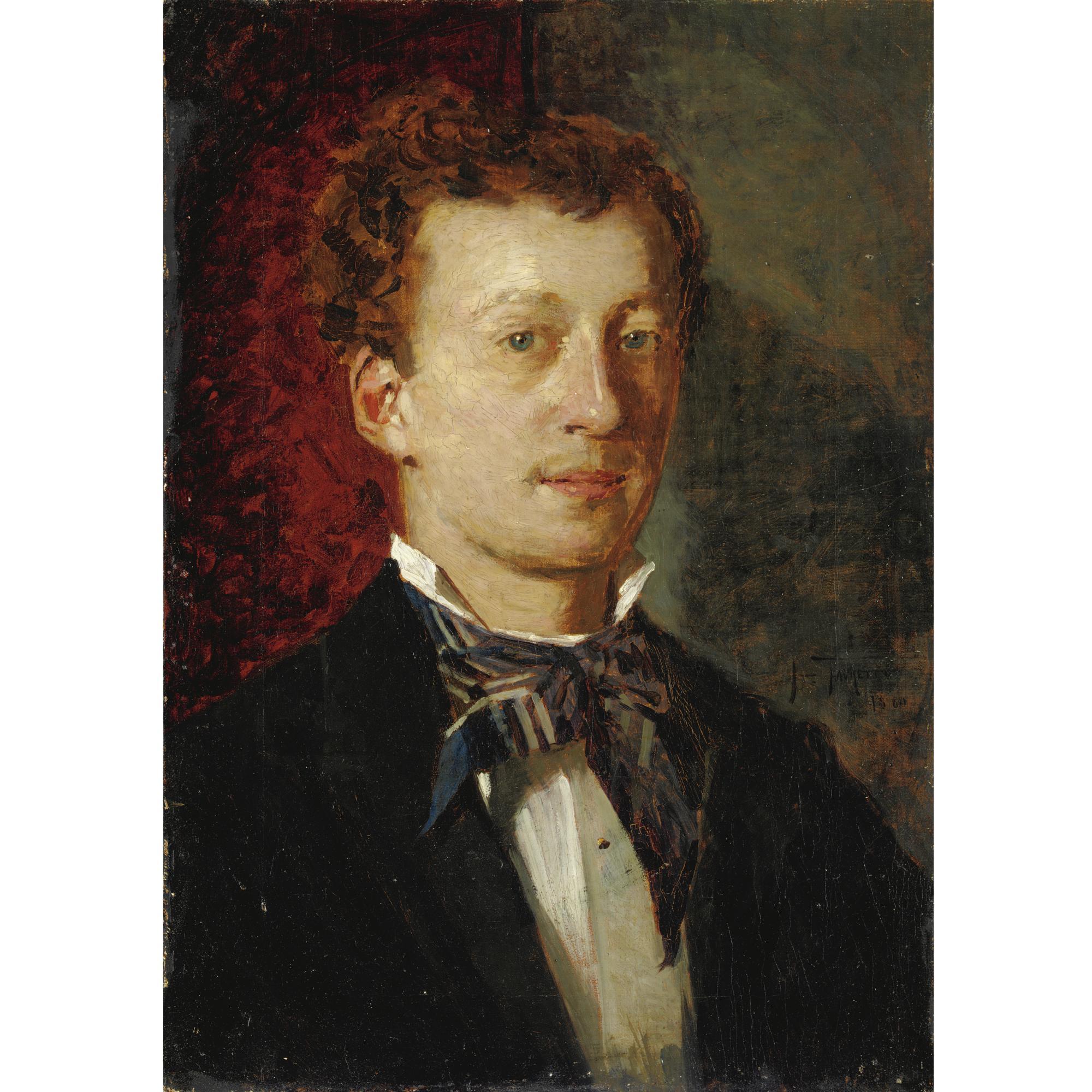 Giacomo Favretto - Ritratto Di Giovane