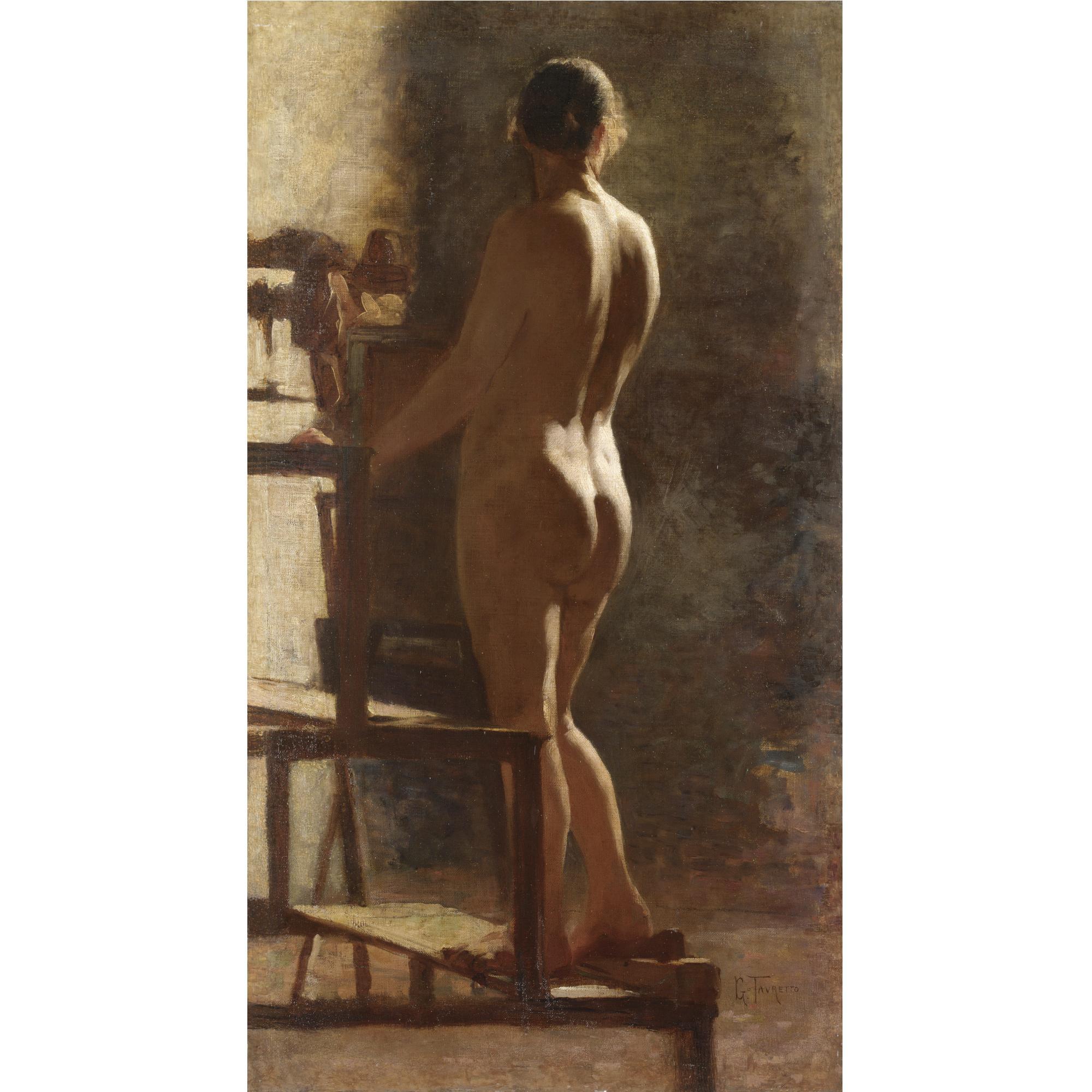 Giacomo Favretto - Studio Di Nudo Femminile