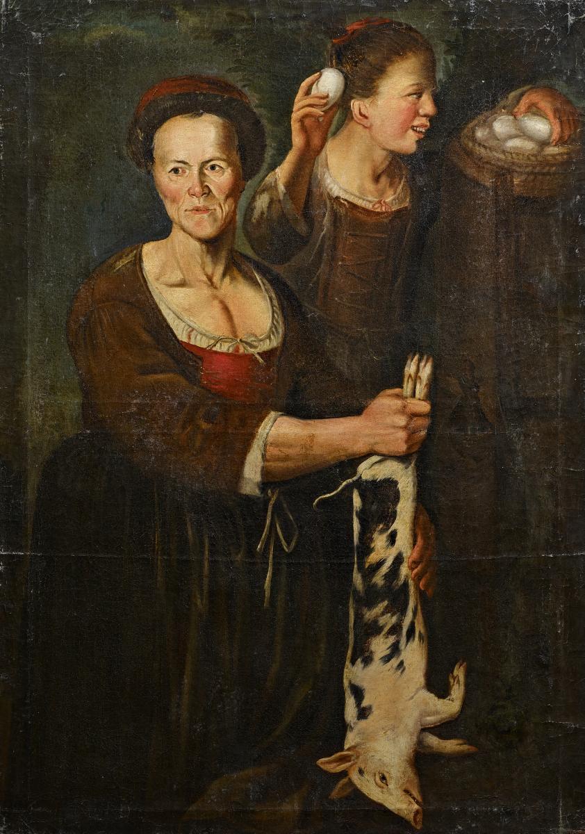 Giacomo Francesco Cipper - Marktfrauen mit Ferkel