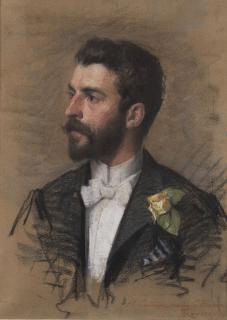 Giacomo Grosso - Ritratto del pittore Giuseppe Piana