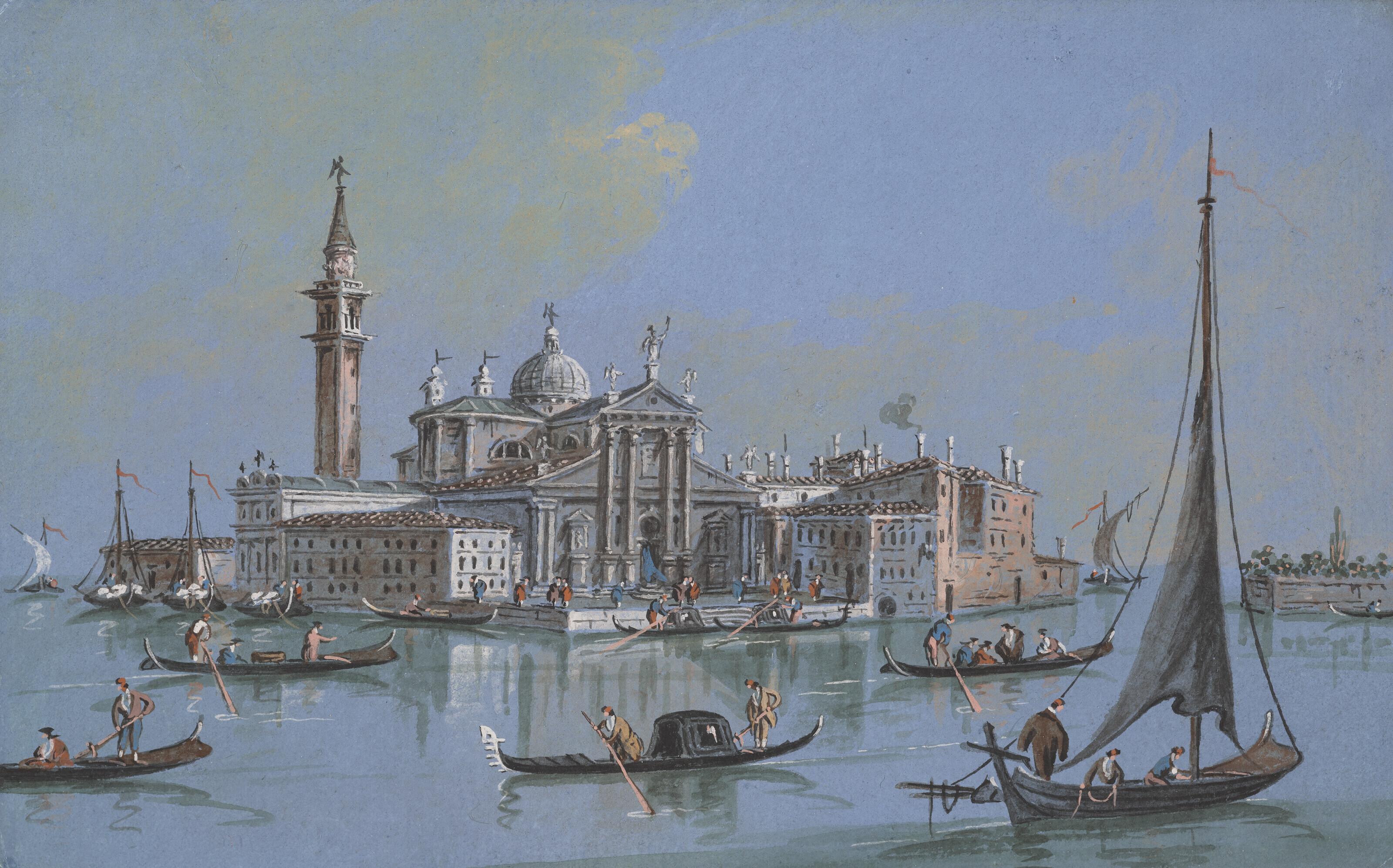 Giacomo Guardi - A View Of San Giorgio Maggiore From The Bacino Of San Marco, Venice