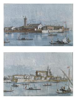 Giacomo Guardi - Isola del Lazzaretto Vecchio, Venezia; e Isola della Certosa, Venezia