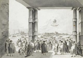 Giacomo Guardi - The Ascent Of A Balloon From The Giudecca Canal